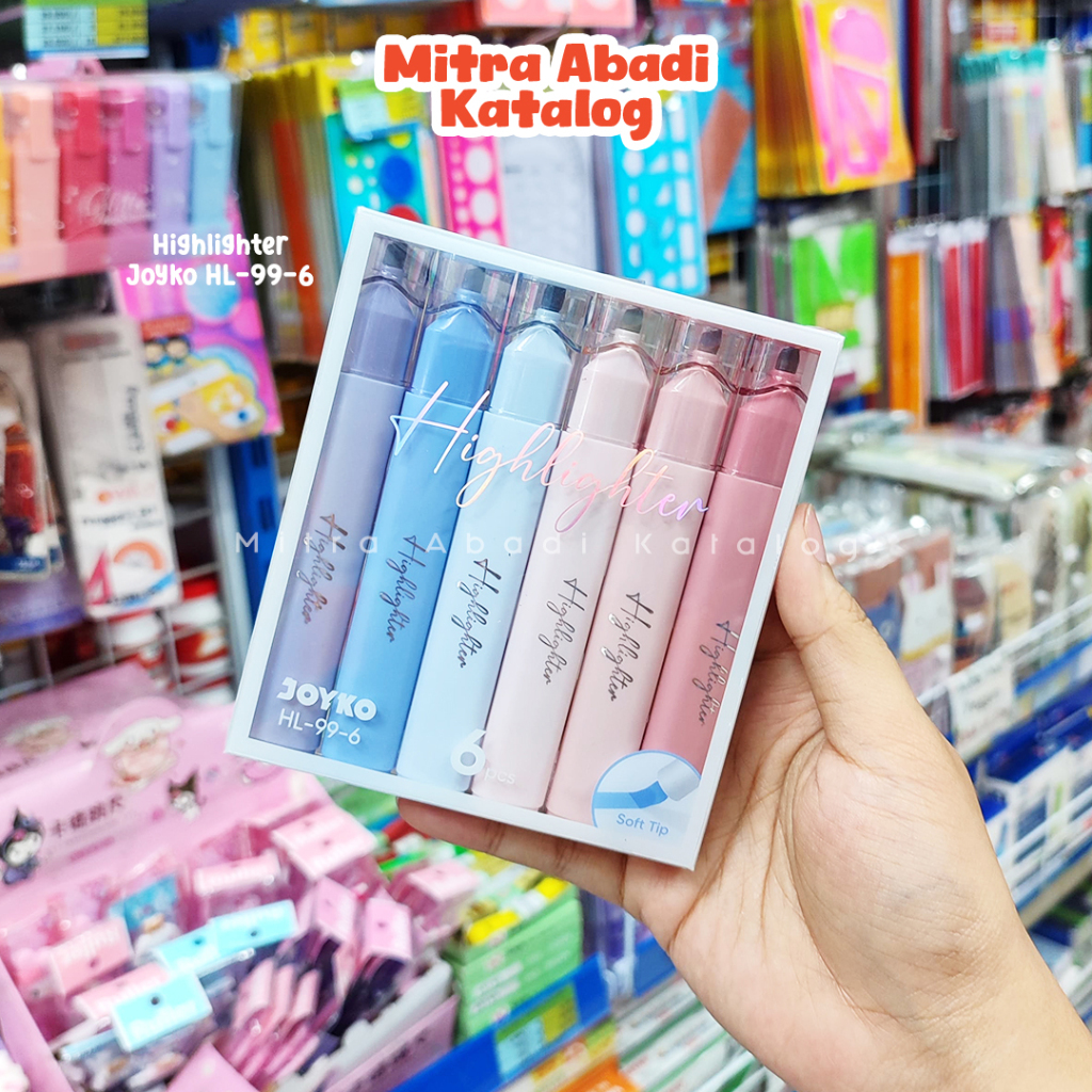 

(6 PCS) HIGHLIGHTER GLITTER JOYKO HL-99-6 / HL99 PENANDA WARNA STABILO ISI 6 DENGAN WADAH UNTUK JOURNALING ALAT TULIS SEKOLAH KULIAH ATK KANTOR MURAH BUJO STATIONERY / MITRA ABADI KATALOG JOGJA