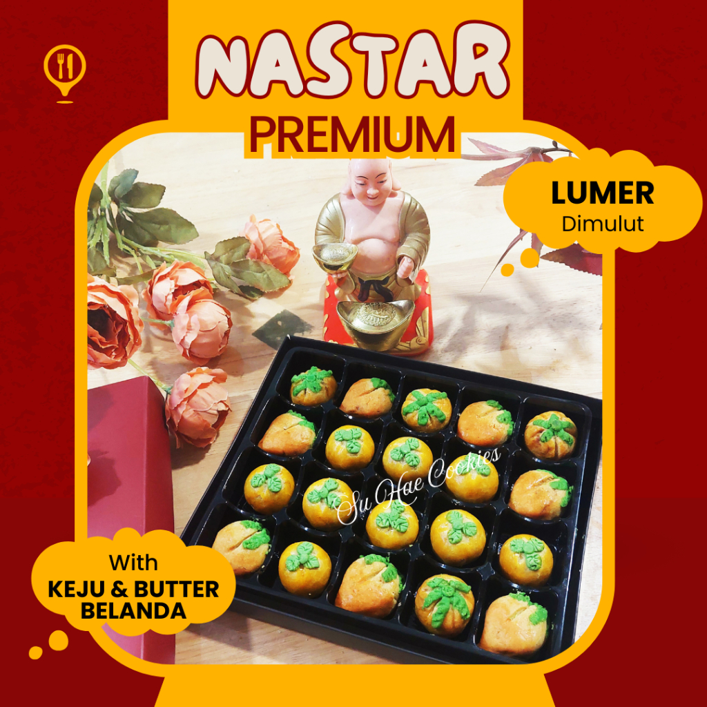 

Kue Kering Nastar Premium Keju Wisman Sekat Cookies natal Nestar Toples Imlek Lembut Enak by Suhae Cookies