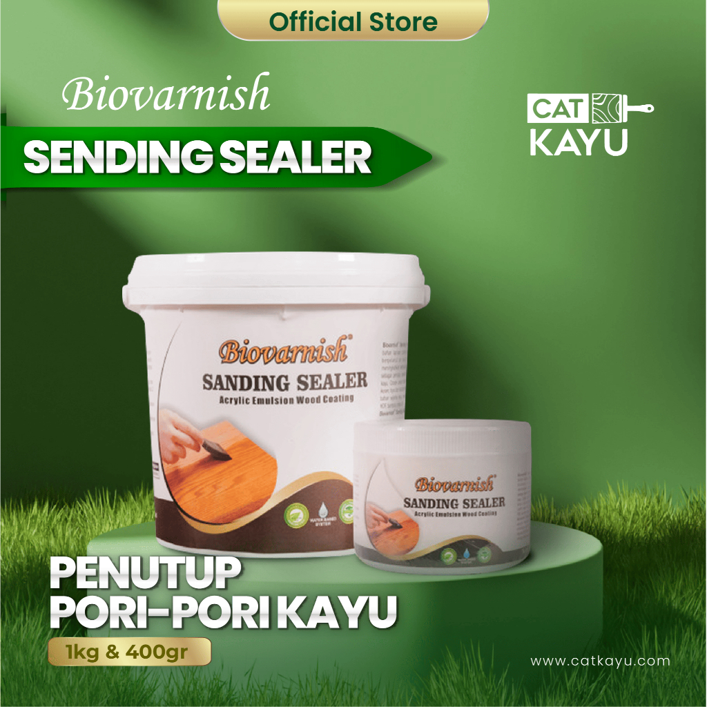 Pelapis Cat Kayu - Biovarnish Waterbased Sanding Sealer 1kg