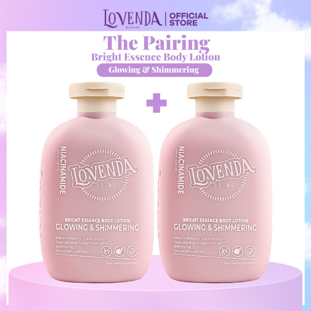 Lovenda The Pairing Bright Essence Body Lotion Glowing & Shimmering (2pcs) - Niacinamide
