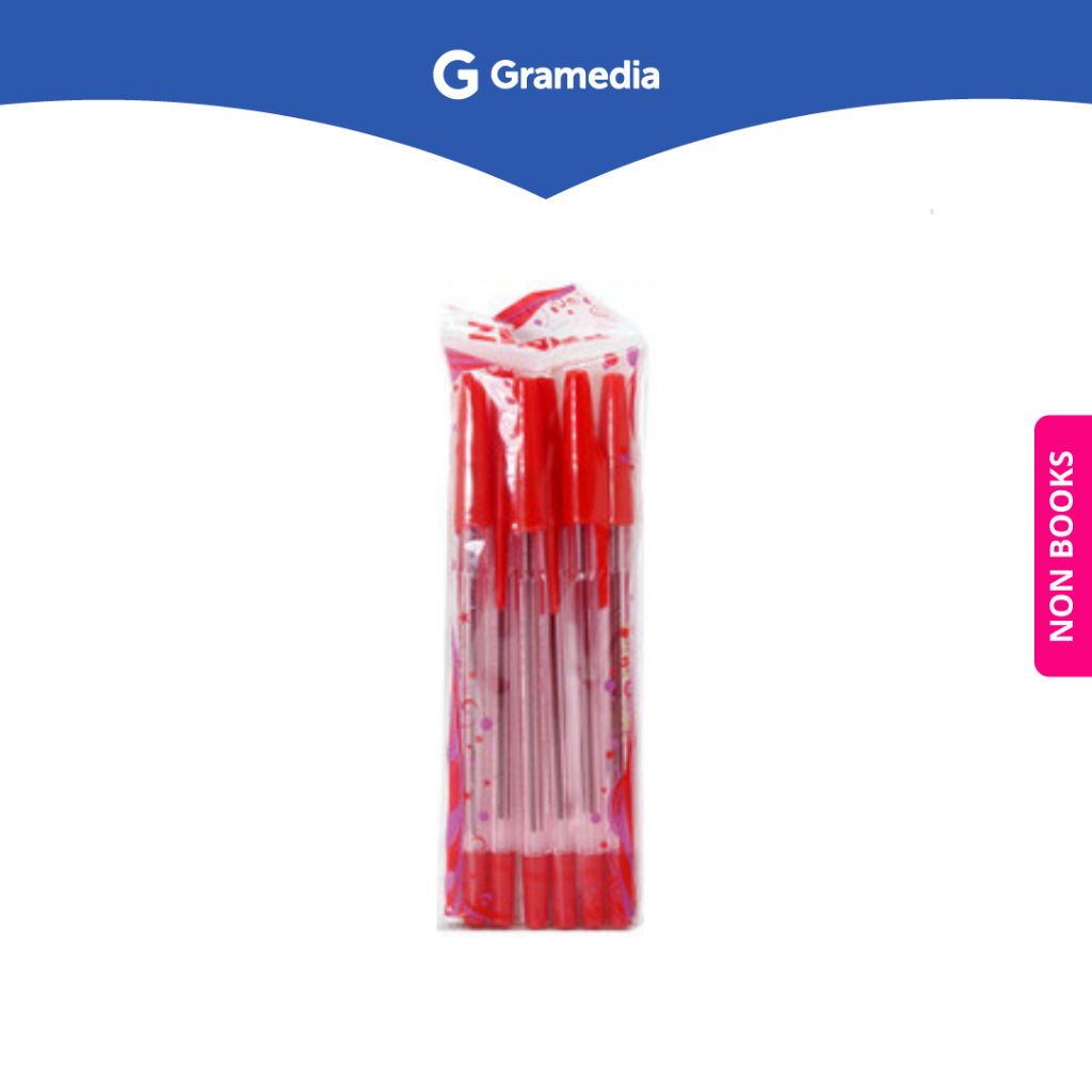 

Gramedia Depok - ZEBRA B-1000 SEMI GEL TRANSPARANT SET 6 RED