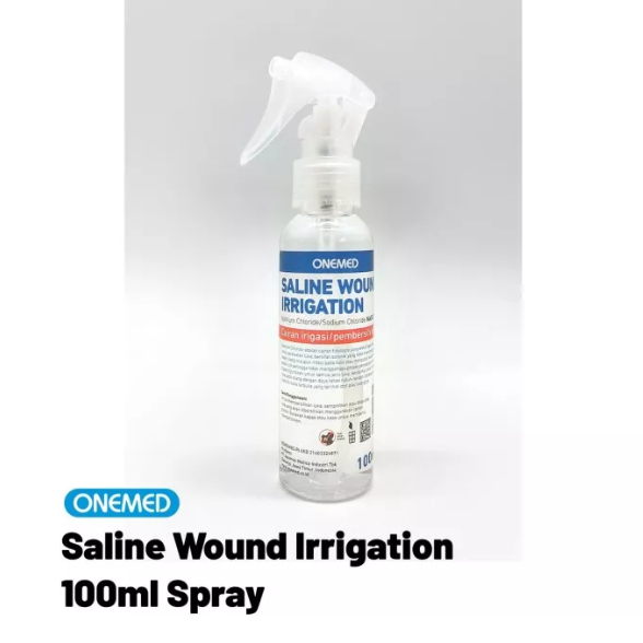 ONEMED SALINE WOUND IRRIGATION 𝟏𝟎𝟎𝐌𝐋 𝐃𝐀𝐍 𝟑𝟎𝟎𝐌𝐋 - CAIRAN PEMBERSIH LUKA STERIL NACL (0,9%)