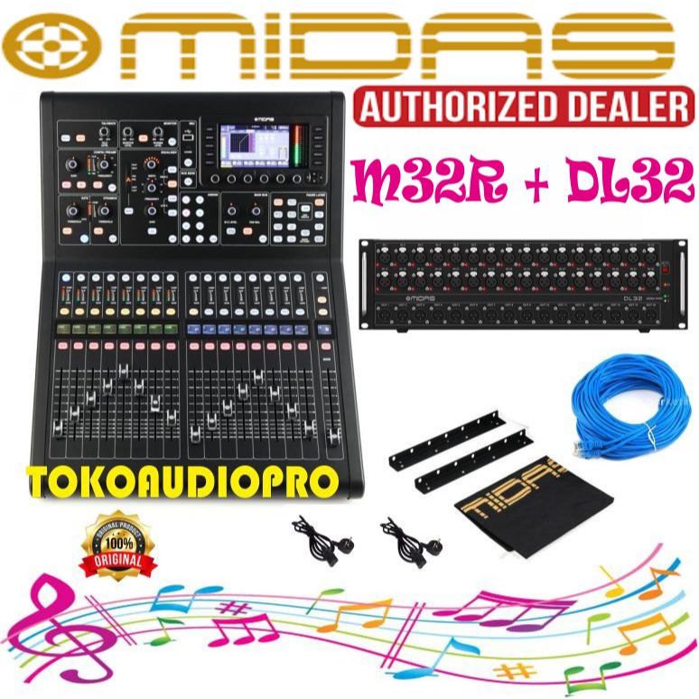 Midas M32R  Digital Mixer Paket DL32 + M-32R