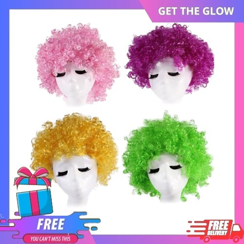 Rambut Palsu Kribo / WIG Warna Warni Cosplay Badut