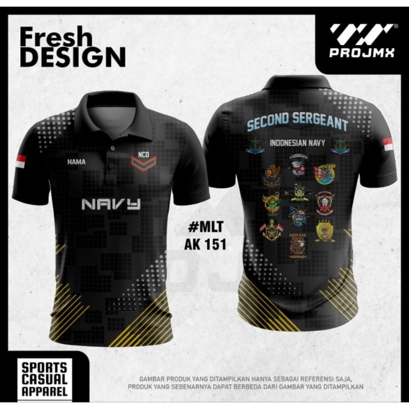 PROJMX - KAOS JERSEY MILITER SECOND SERGEANT (BISA CUSTOM)