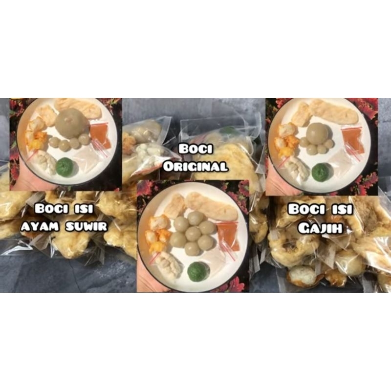 

boci instan/boci ayam suir/boci isi gajih/boci original /baso aci viral/baso aci murah