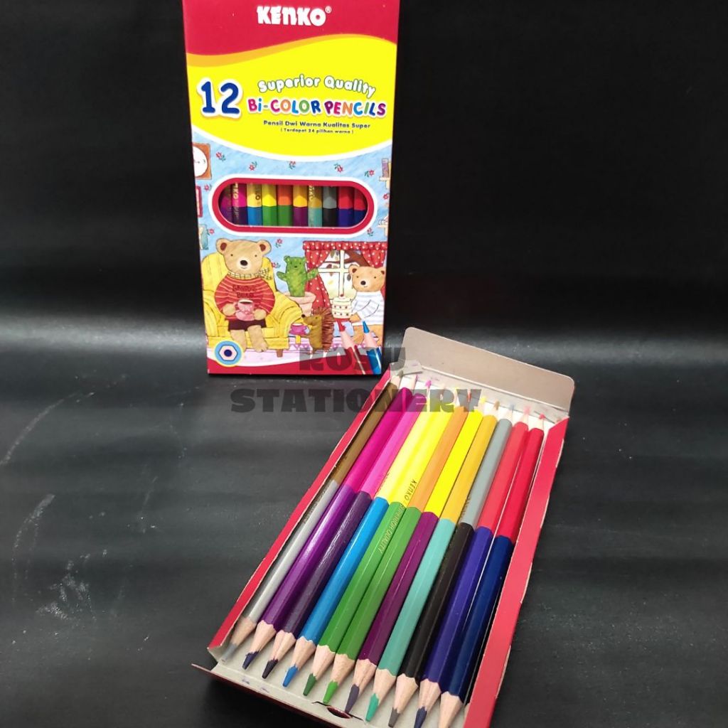 

PENSIL WARNA DUO COLOR KENKO 12 WARNA BICOLOR