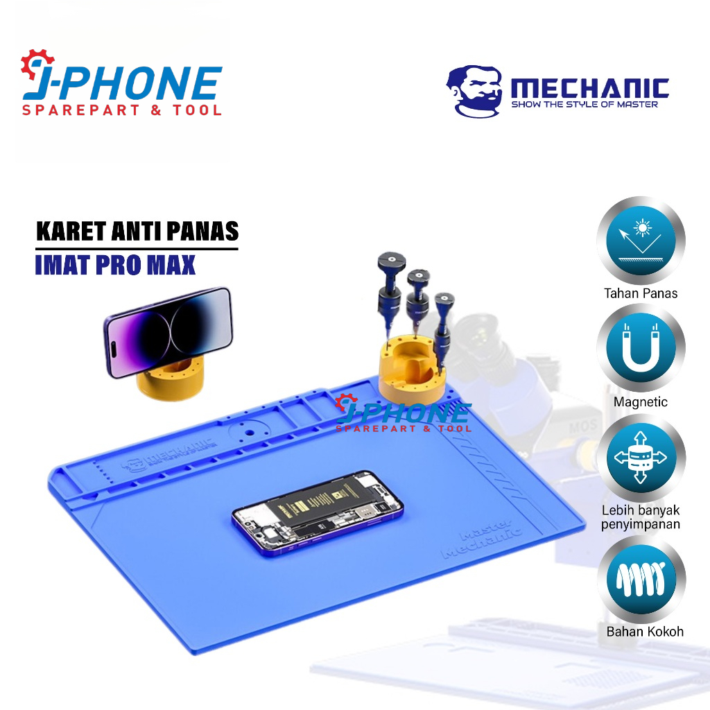 TABLE PAD MICROSCOPE KARET ANTI PANAS MECHANIC IMAT PRO MAX SILICONE BASE  ORIGINAL / TATAKAN ALAS S