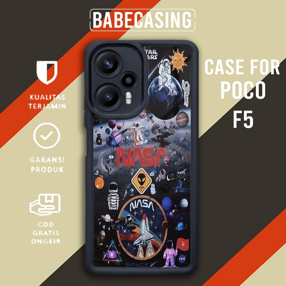 Babe Case XIAOMI POCO F5 5G Casing Poco F5 [ NASA ] Case Hp Glossy Casing Hardcase Softcase Premium