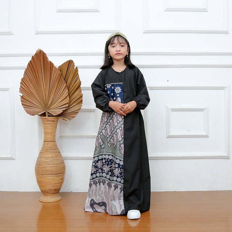 Baju Gamis Batik Anak Perempuan Kombinasi Terbaru Terlaris