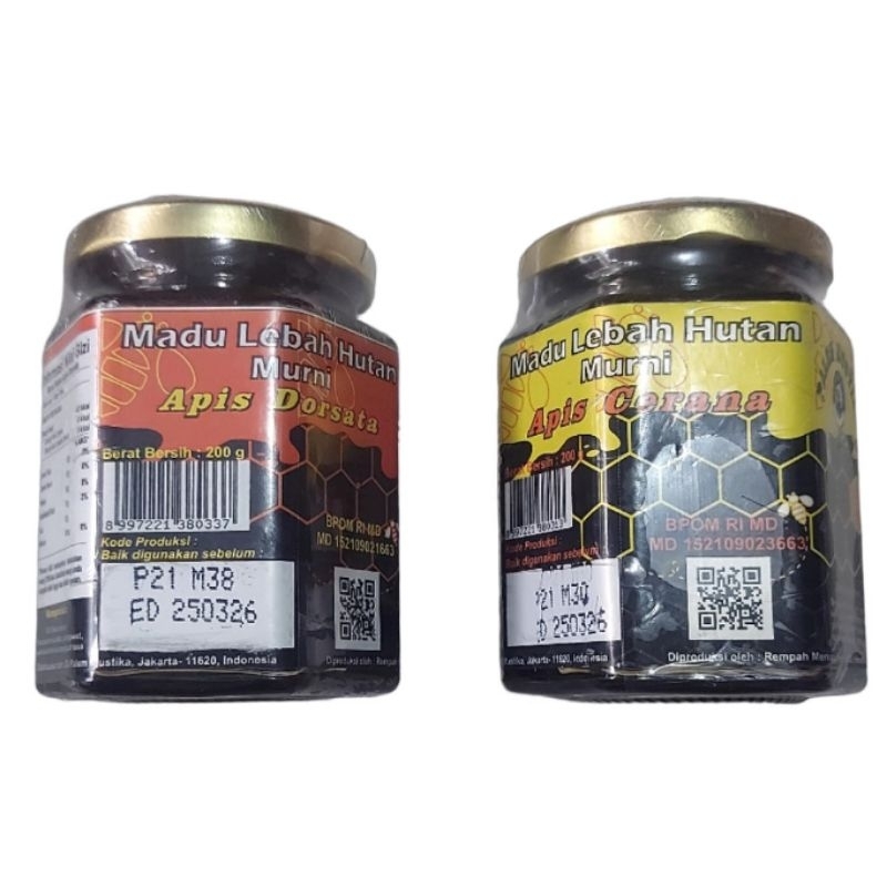 

Palem Mustika Madu Lebah Hutan Asli 200mL - Apis Cerana / Dorsata