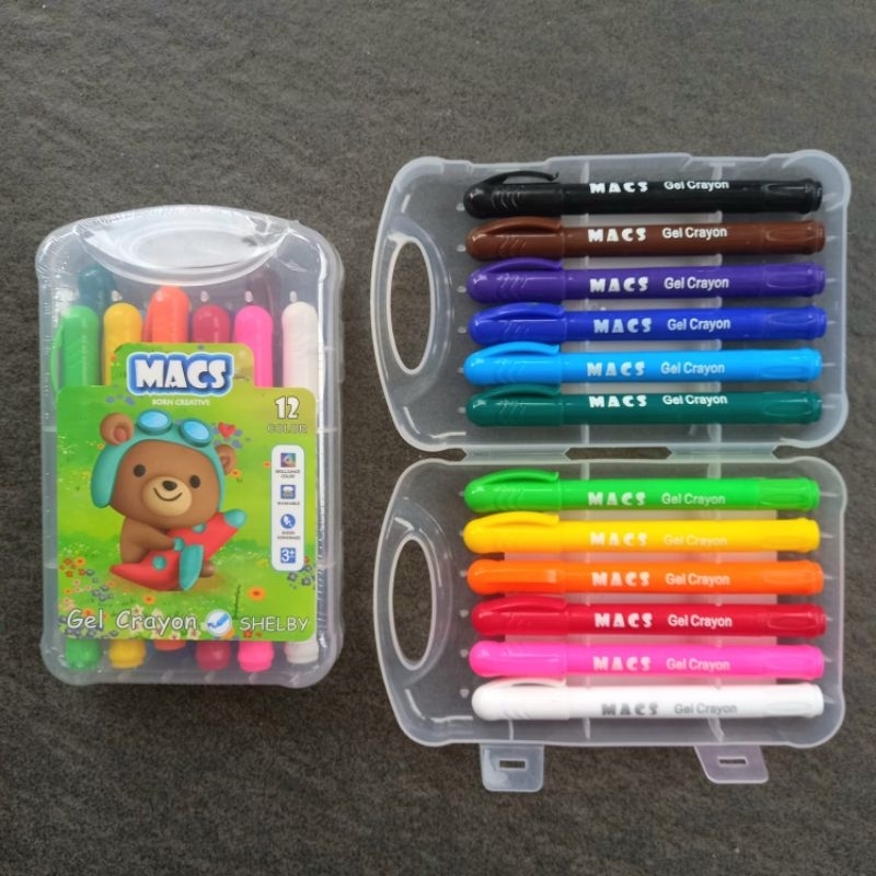 

RB Crayon Gel Oil Pastel Gel Macs 12 Warna ( Set ) [ Original ]