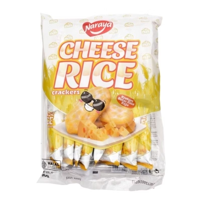 

Naraya Cheese Rice Crackers Beras Keju 96g (isi 16pcs × 6g)