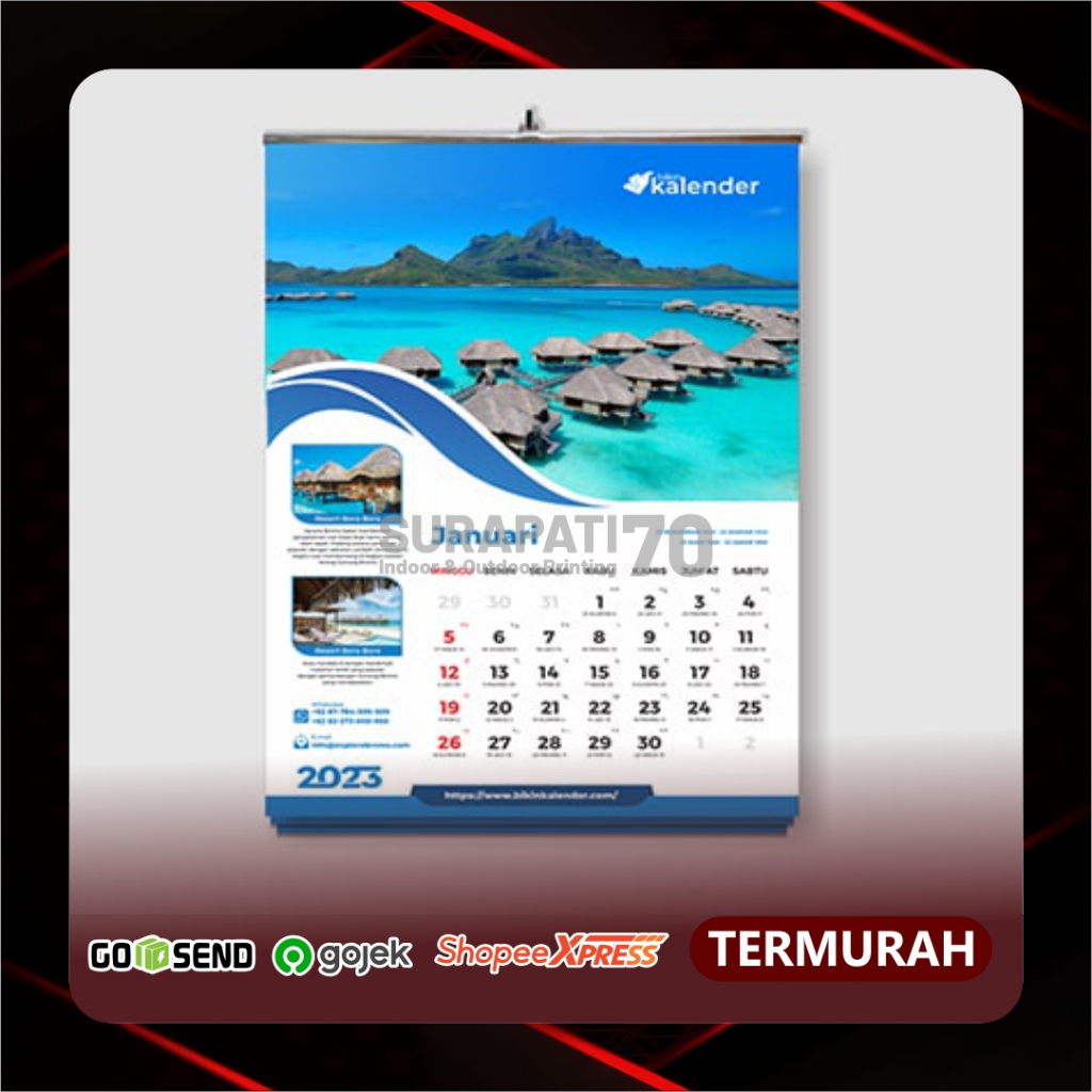 

Kalender dinding 2025 A3+ | untuk partai,perusahaan,dll |Bahan AP260 | Bisa Custom