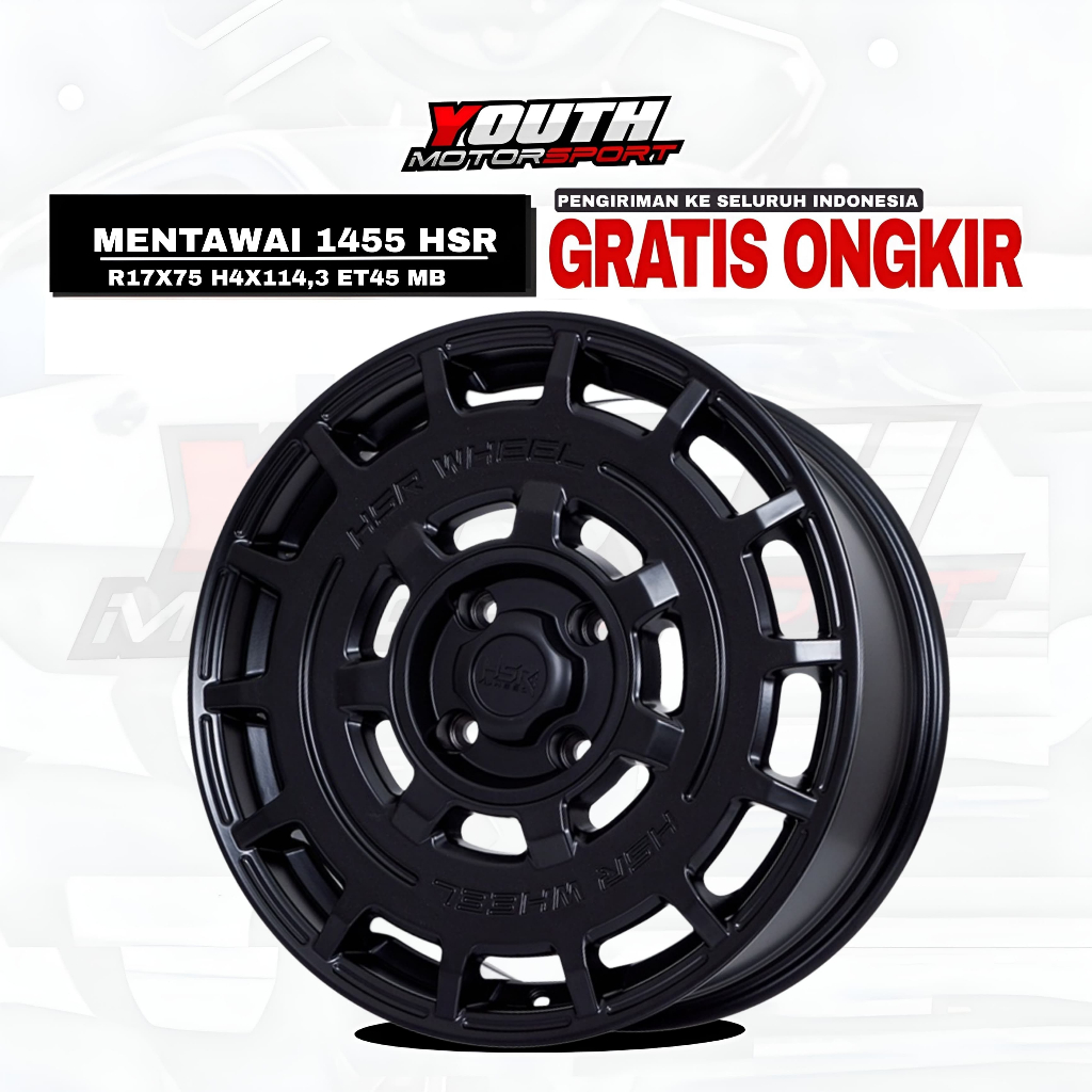 VELG R17 RALLY LOOK HSR MENTAWAI COCOK UNTUK LIVINA,LGX,AVANZA DLL