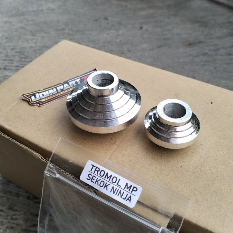 Bosing tromol depan bos tromol depan Mega pro /Tiger PNP shock depan ninja aluminium cnc
