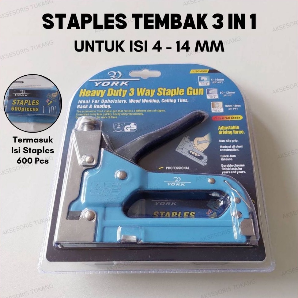 

Serba Hemat Staples Tembak 3 In 1 Staple Gun Tacker Stapler Hekter Jok Sofa Kulit Heavy Duty