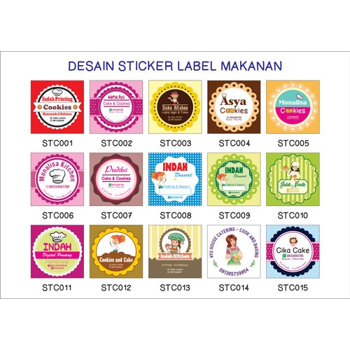 

CUSTOM - STICKER LOGO / Sticker Label Kemasan 2 Hari Jadi. Bentuk persegi 4