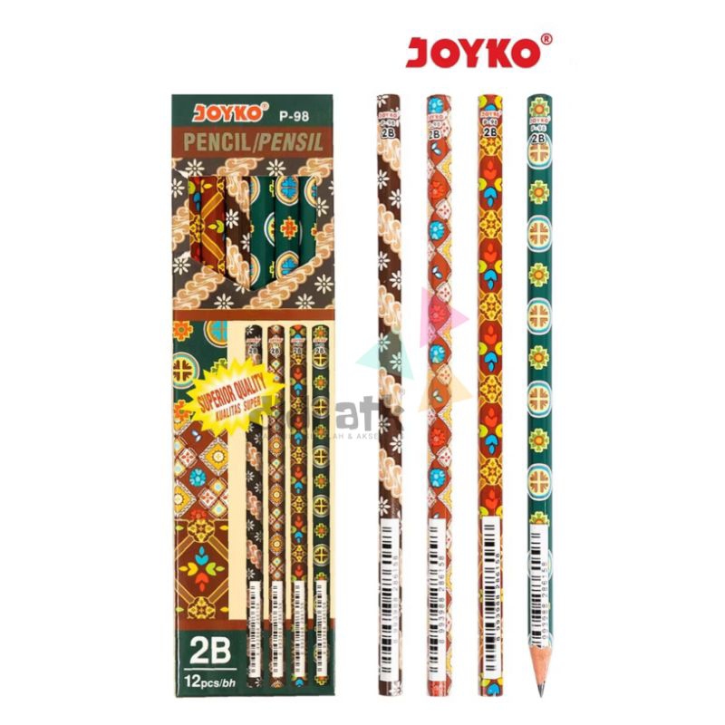 

Pensil Pencil 2B Joyko P-98 Motif Batik 1 Pak Isi 12 Pcs
