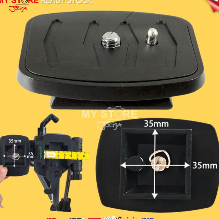 Kejutan Promo  Quick Release Plate 35cm x 35cm Tripod Excell Promoss Weifeng WT352 WF352 352 WT315 W