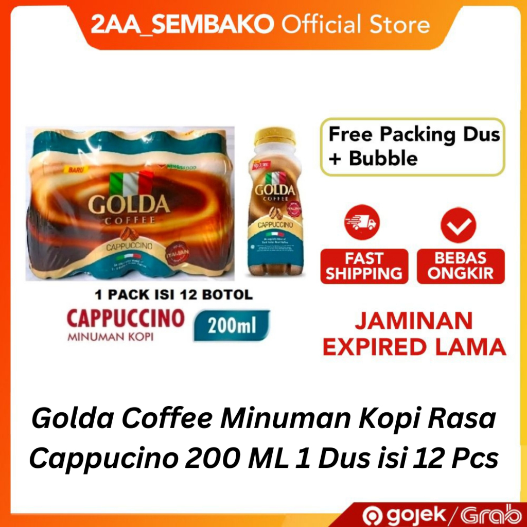 

Golda Coffee Cappucino MInuman Kopi 1 Dus isi 12 Pcs x 200 ML