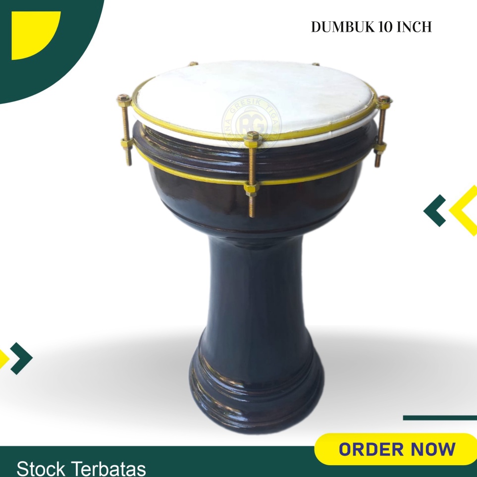 Paket Terbaik  Bas dumbuk ukuran 8 in dan 1 in dumbuk pinggang dari kulit kambing bas rebana bas had