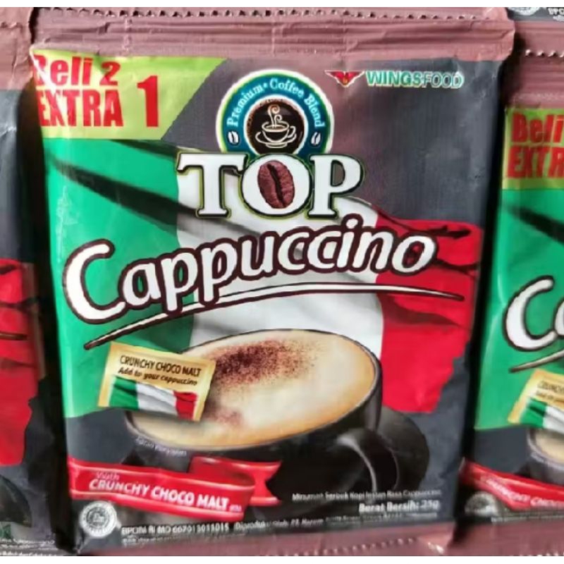 

Top Kopi CAPPUCCINO Coffee Instant Bubuk 25 gr [1 Renceng 15 Sachet]