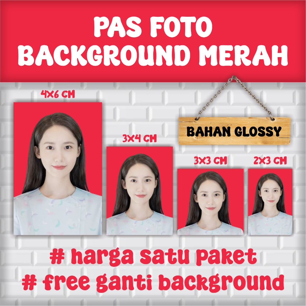 PAS FOTO BACKGROUND MERAH