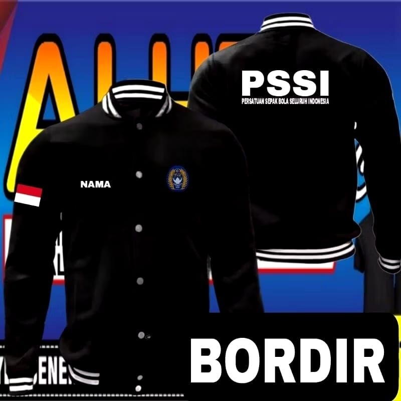 Jaket bordir PSSI jaket PSSI jaket baseball PSSI jaket varsity PSSI jaket kerja PSSI jaket seragam P