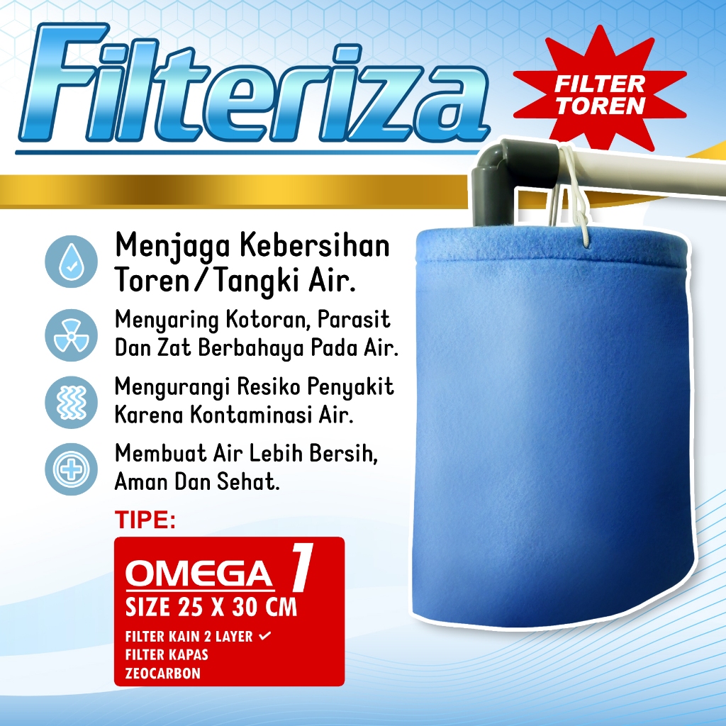 Filteriza Filter Air Toren Tangki Tandon Saringan Penjernih Air Toren
