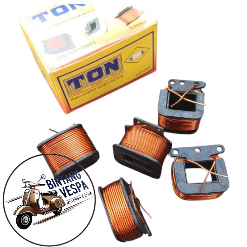 Spul set spul lampu spul platina vespa px ps full set merk TON