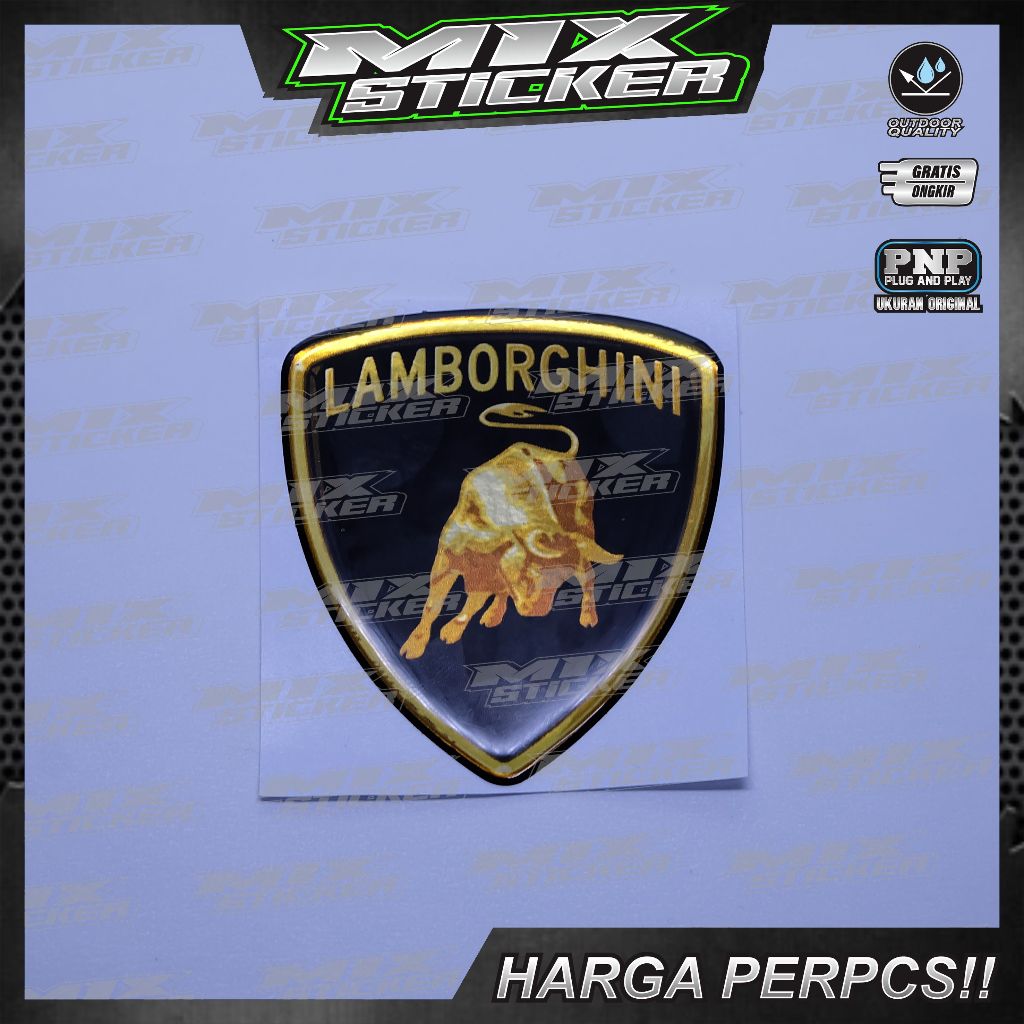 Emblem logo lamborghini / emblem lamborghini / sticker lamborghini / stiker logo lamborghini / emble