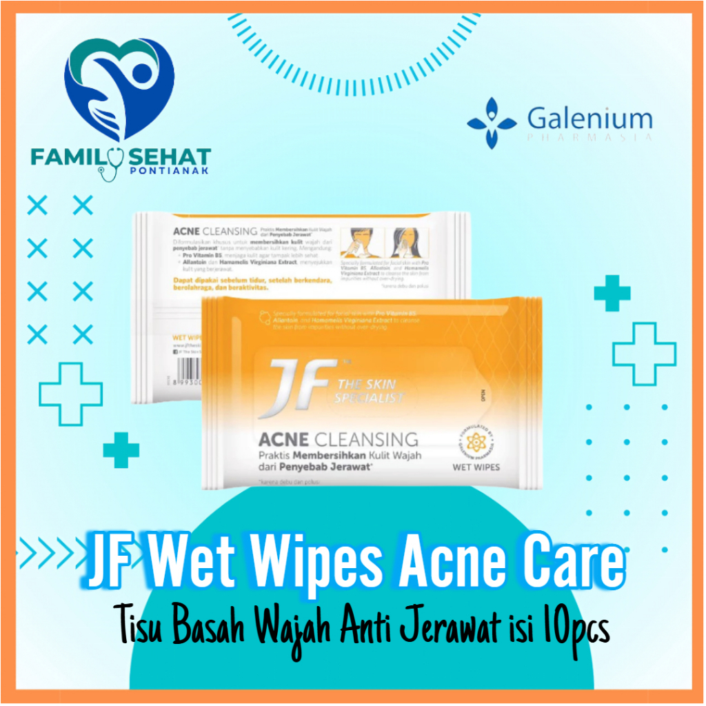 JF Wet Wipes Acne Care 10 Lembar Tisu Basah Wajah Anti Jerawat