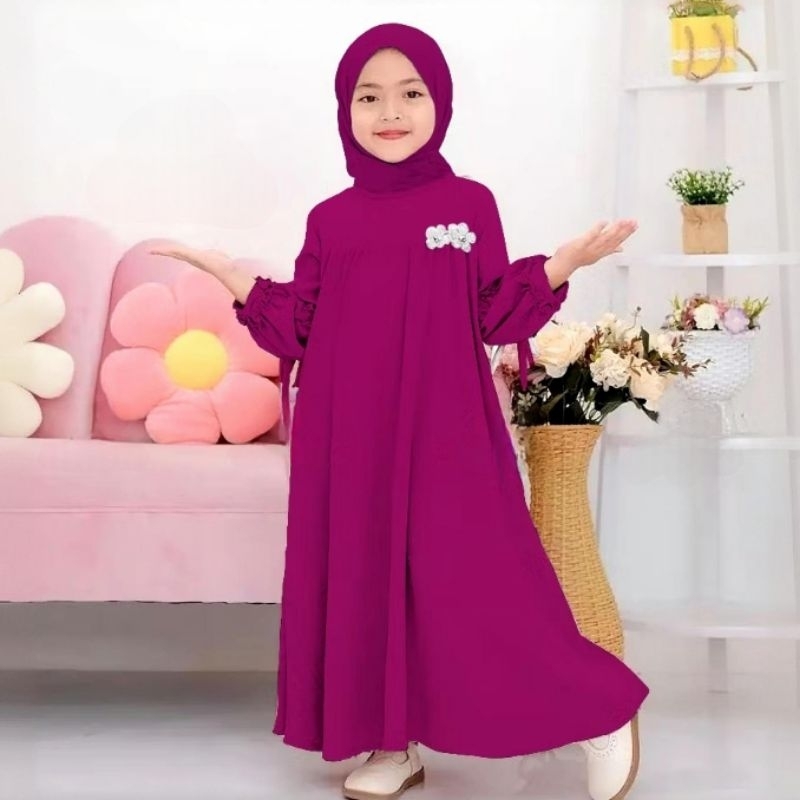 murah gamis perempuan rayon crinkle airflow 0-17 tahun & dewasa ragam warna dress