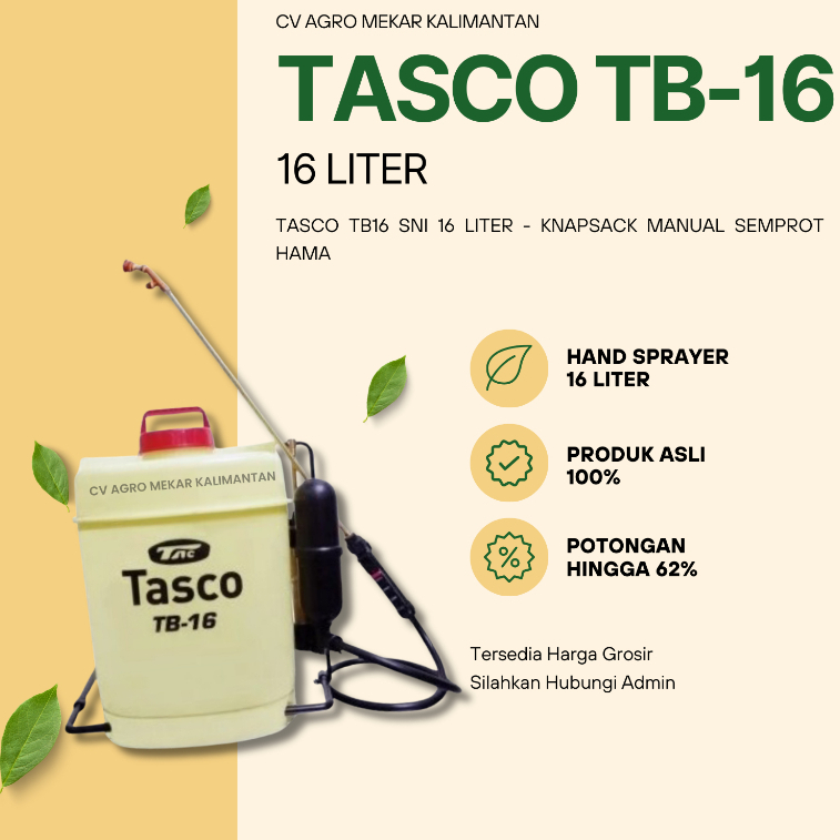 TASCO TB-16 Hand Sprayer Manual Semprot Hama Malaysia 16 Liter