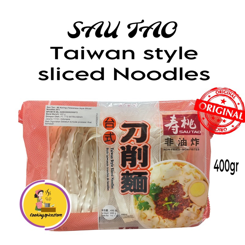 

Sau Tao Taiwan Style Sliced Noodles / Mie Kering Gandum 400g