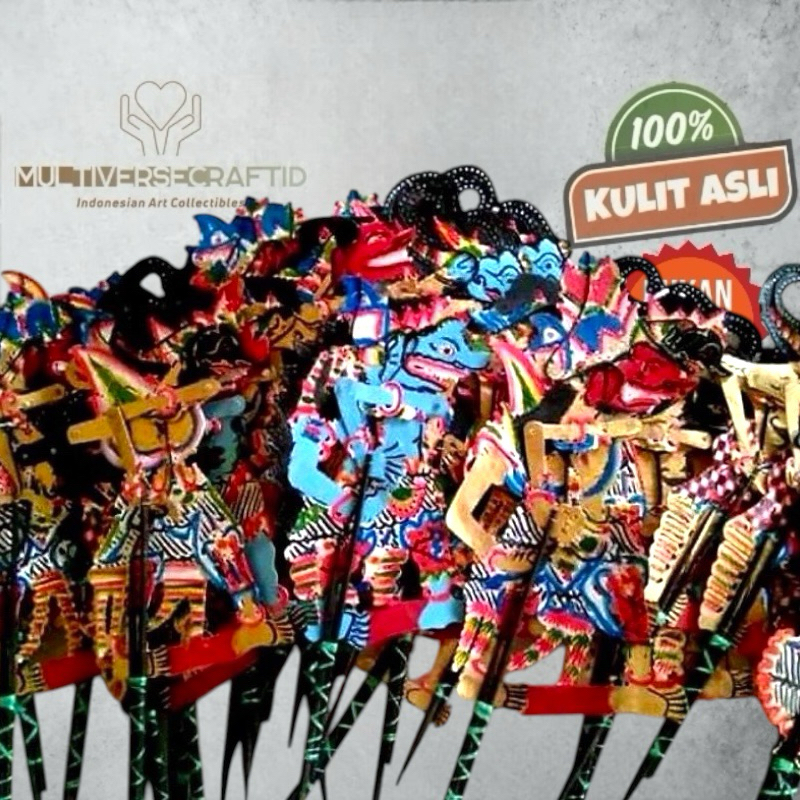 MULTIVERSECRAFTID Wayang Kulit Kidangan 30 cm/pandawa/punokawan/gunungan/buto/kidangan
