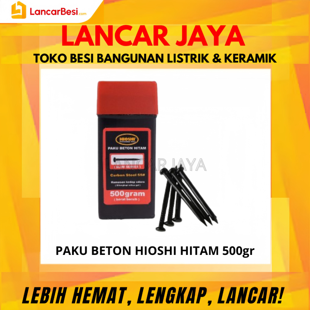 Paku Beton Hioshi Hitam 500gr