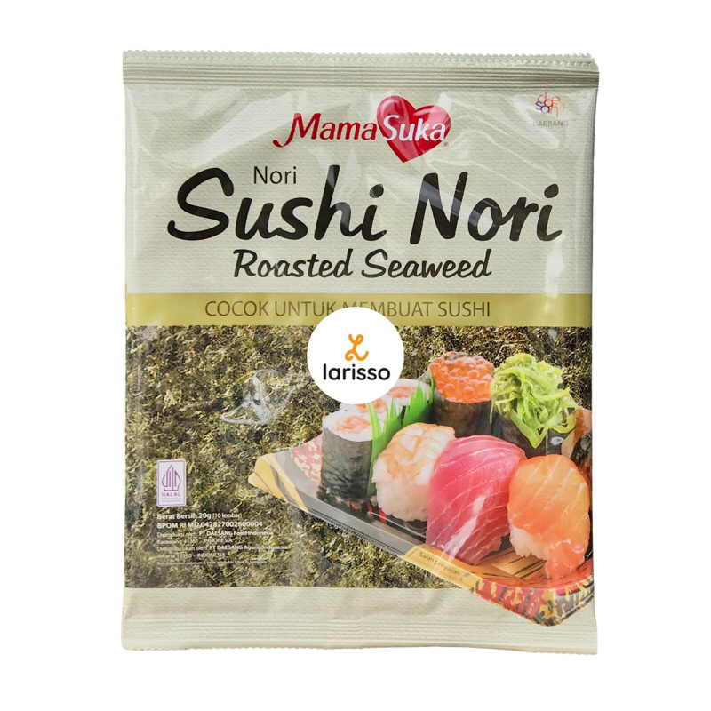 

Mamasuka Sushi Nori Roasted Seaweed 10 Lembar - Rumput Laut Sushi - Nori Seaweed