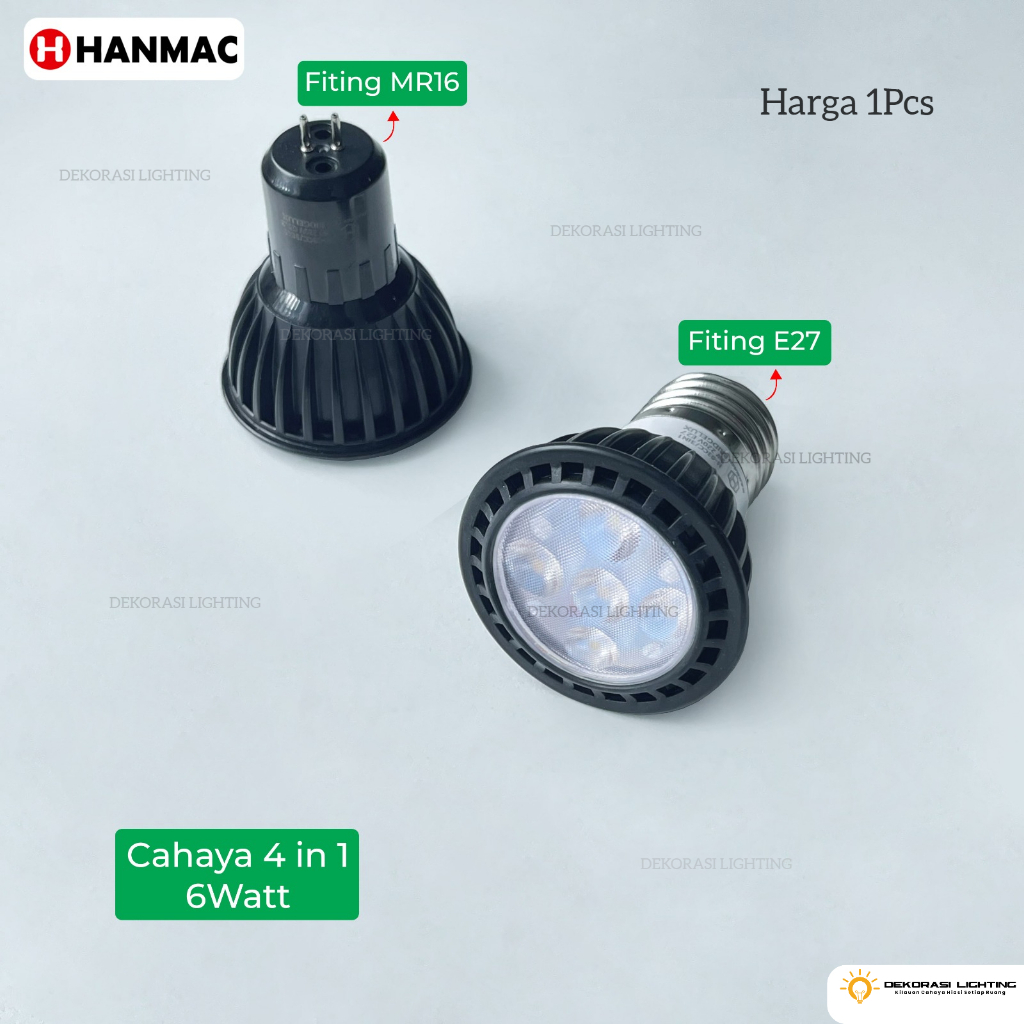 H3Q lampu halogen led 3w spotlight sorot fitting e27/mr16 G4 spot