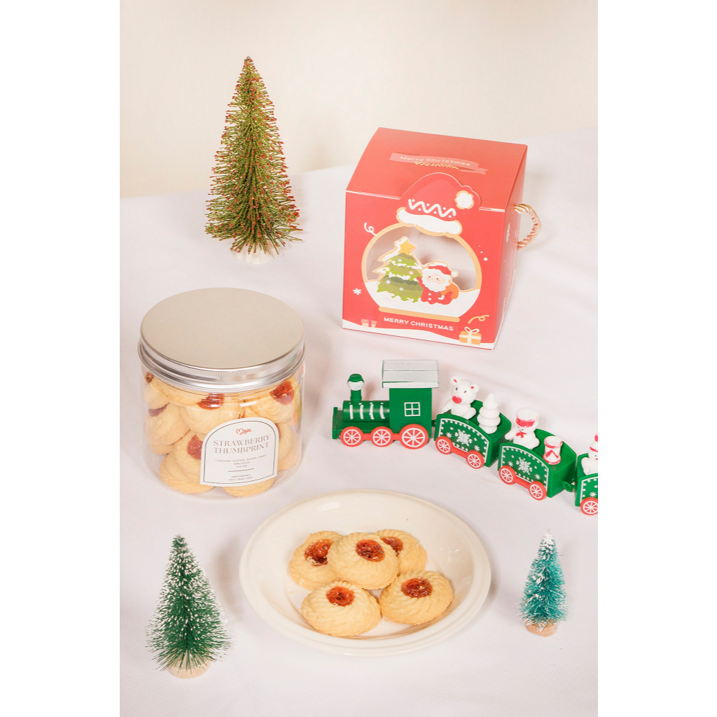 

Strawberry Thumbprint Mujabakes Hamper Natal christmas kue bingkisan xmas