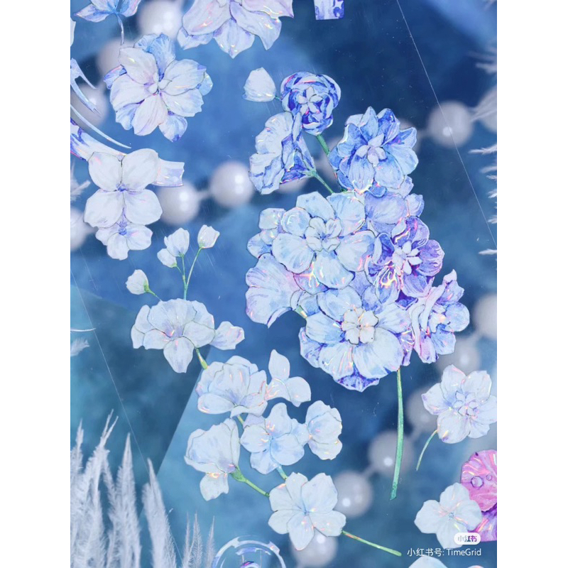 

(Kiricart) TimeGrid Glads Flower HOLOGRAM PET Sticker Aesthetic / Journaling / Scrapbooking / DIY / Art and Craft