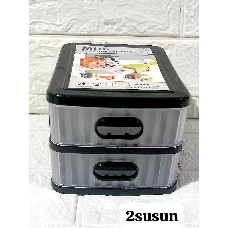 Laci plastik mini serbaguna 3 susun laci obat tempat makeup