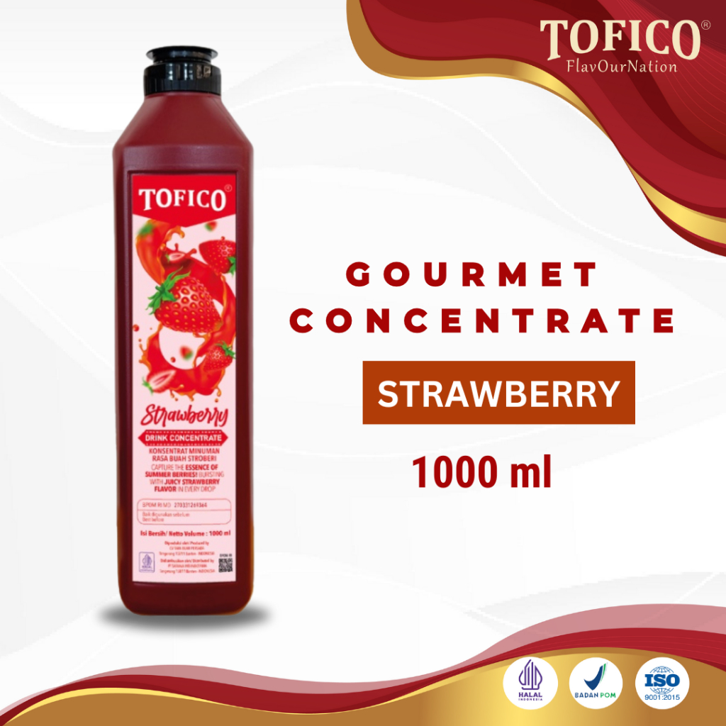 

Strawberry Drink Concentrate Tofico / Konsentrat Minuman Rasa Strawberry Tofico Gourmet Concentrate