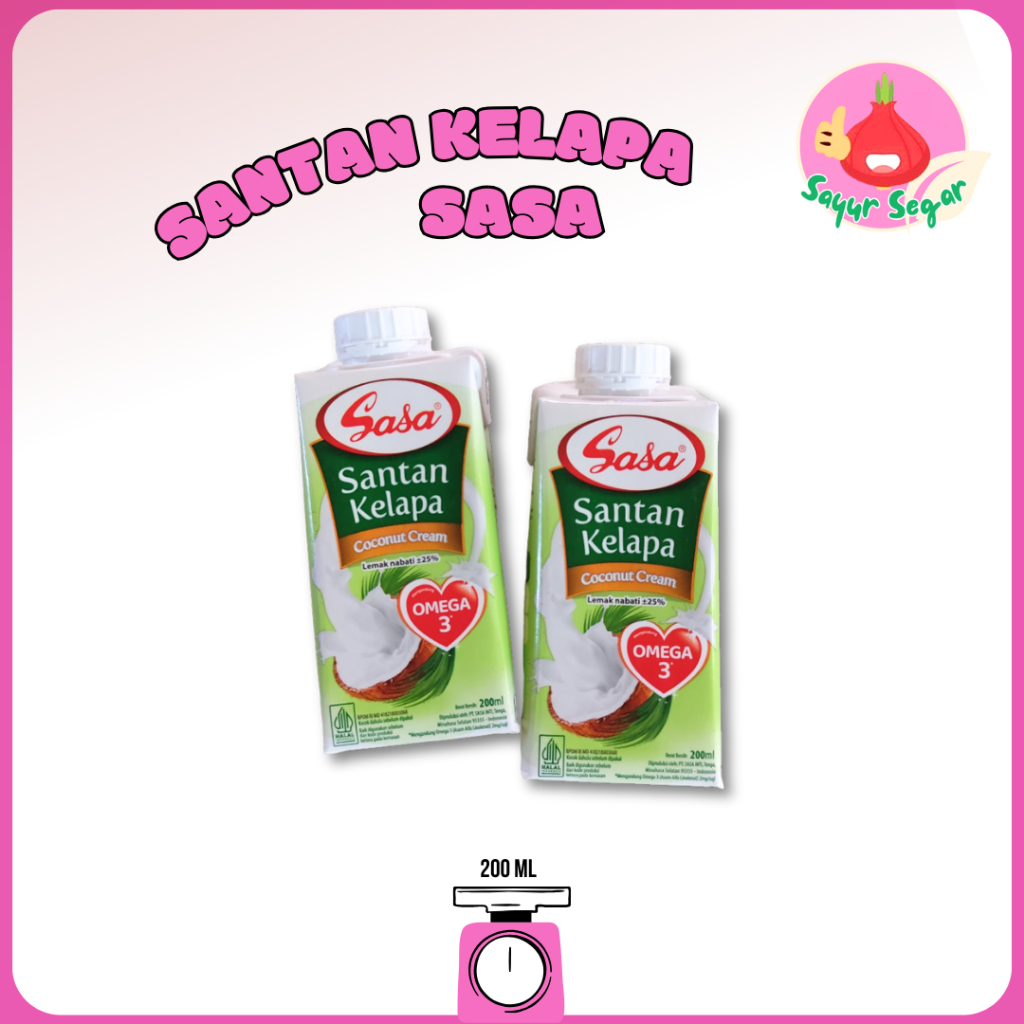 

Sayur Segar - Sasa Santan Kelapa Instant/Coconut Milk 200ml 2 pouch