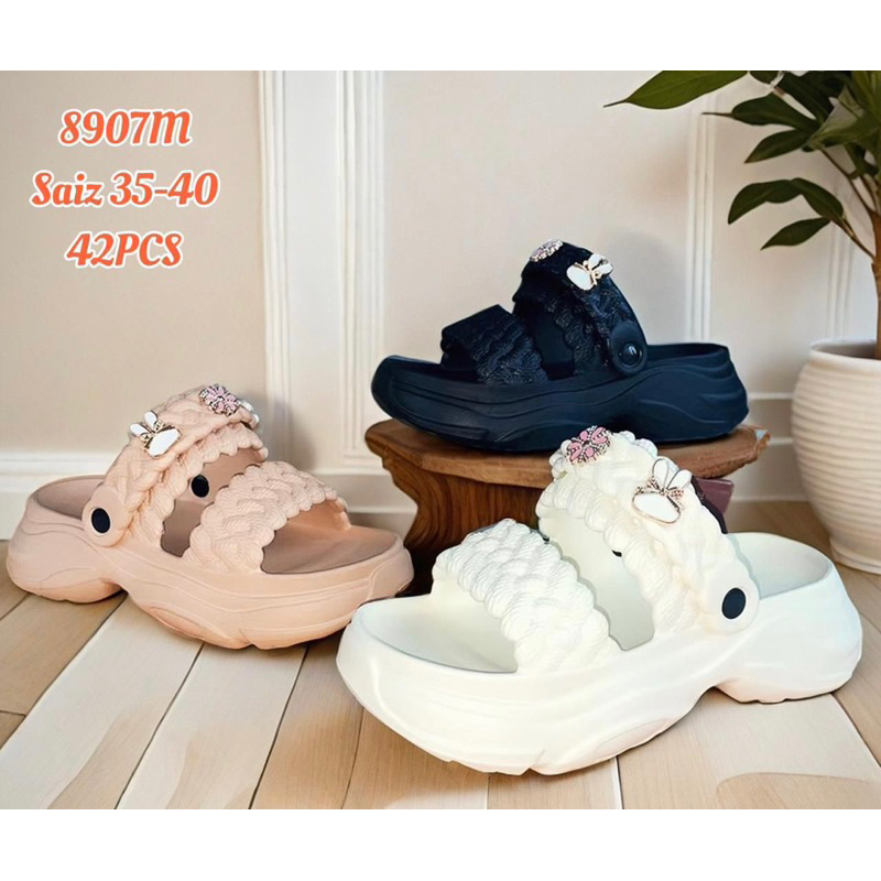 SANDAL BAKPAO BAIM WANITA SANDAL SANDAL HEELS TEBAL
