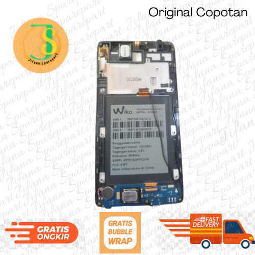 LCD Wiko Robby Full Set+Buzzer Speaker+Flexible Mesin+Buzzer Gear Original Copotan