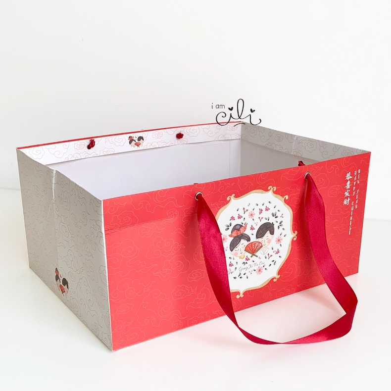 

(PAPERBAG 33x24x15 cm IMLEK) Paperbag tas sincia chinese new year (ISI 10)