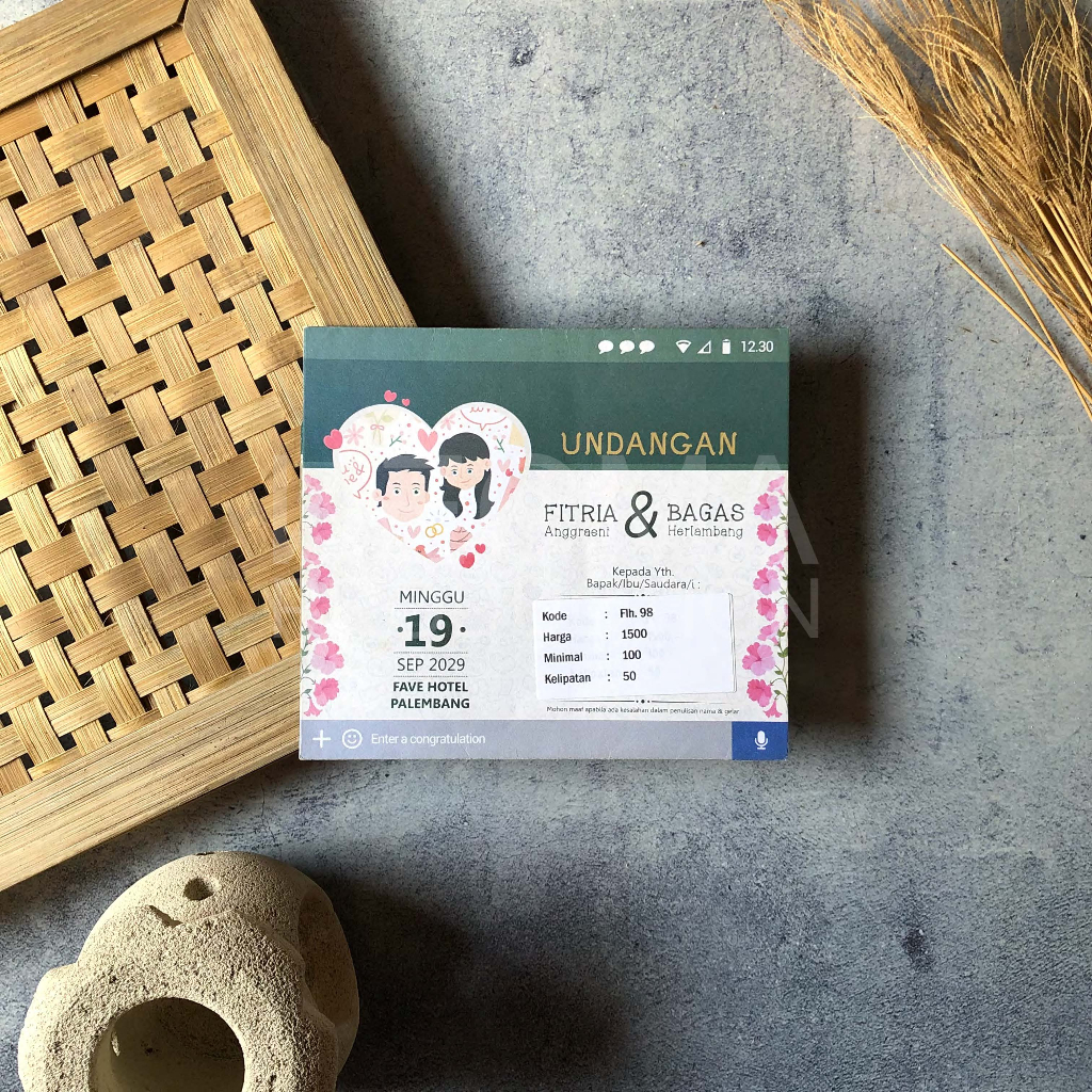 

Undangan Nikah Hp 298 Murah Simpel Modern