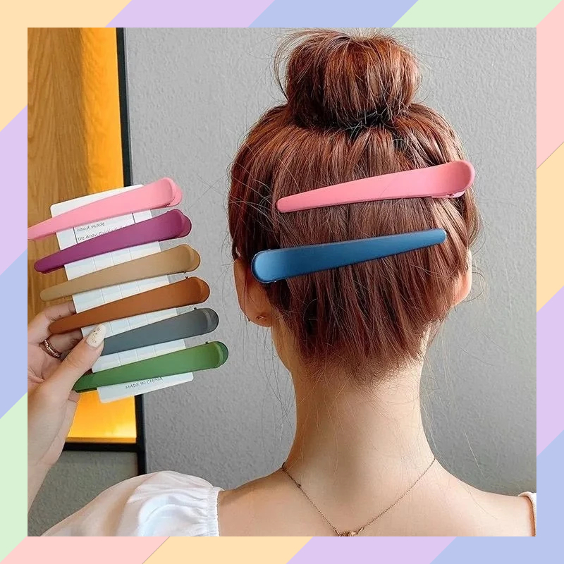 SC43 Jepitan Rambut BEBEK DOFF Warna Cantik Kecil Mini Jepit Cepol Korea Lucu 36A1